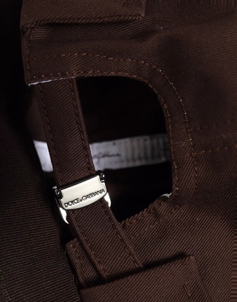 Dolce & Gabbana Men Brown Cotton Docker Capello Brimless Hat