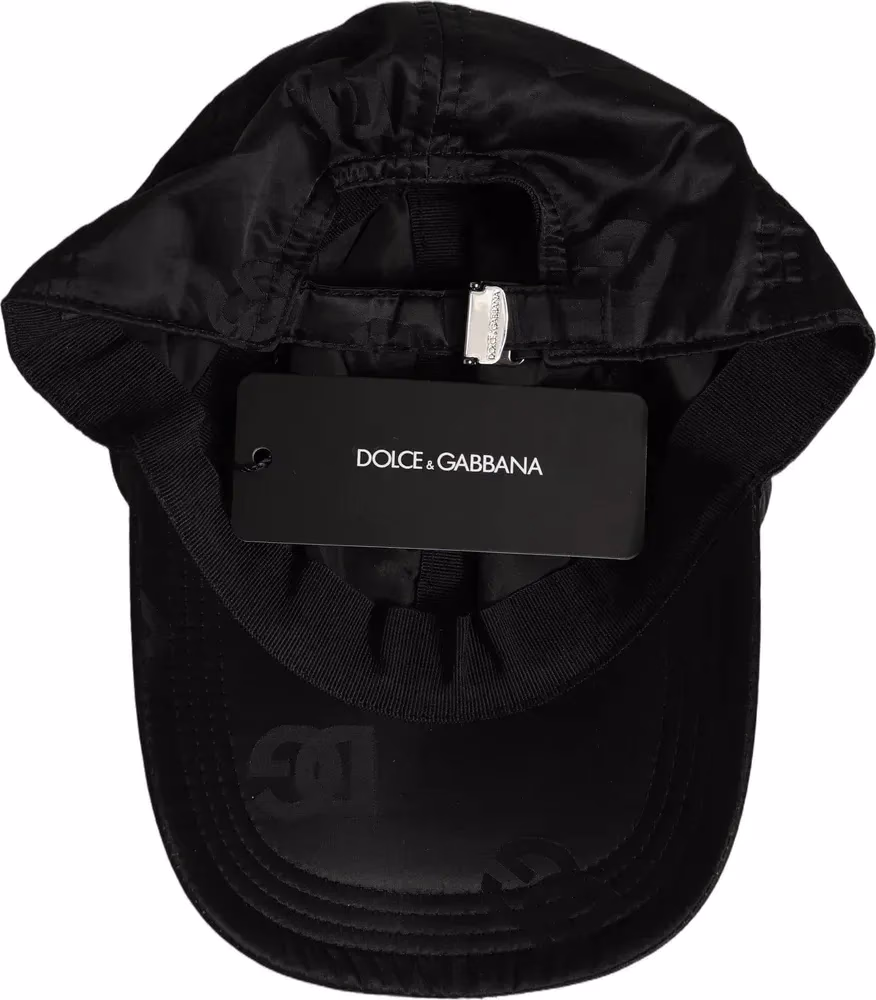 Dolce & Gabbana Men Black DG Monogram Baseball Capello Hat