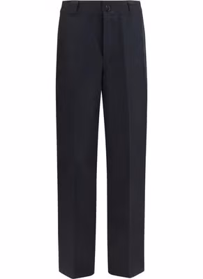 Black Cotton Casual Pants