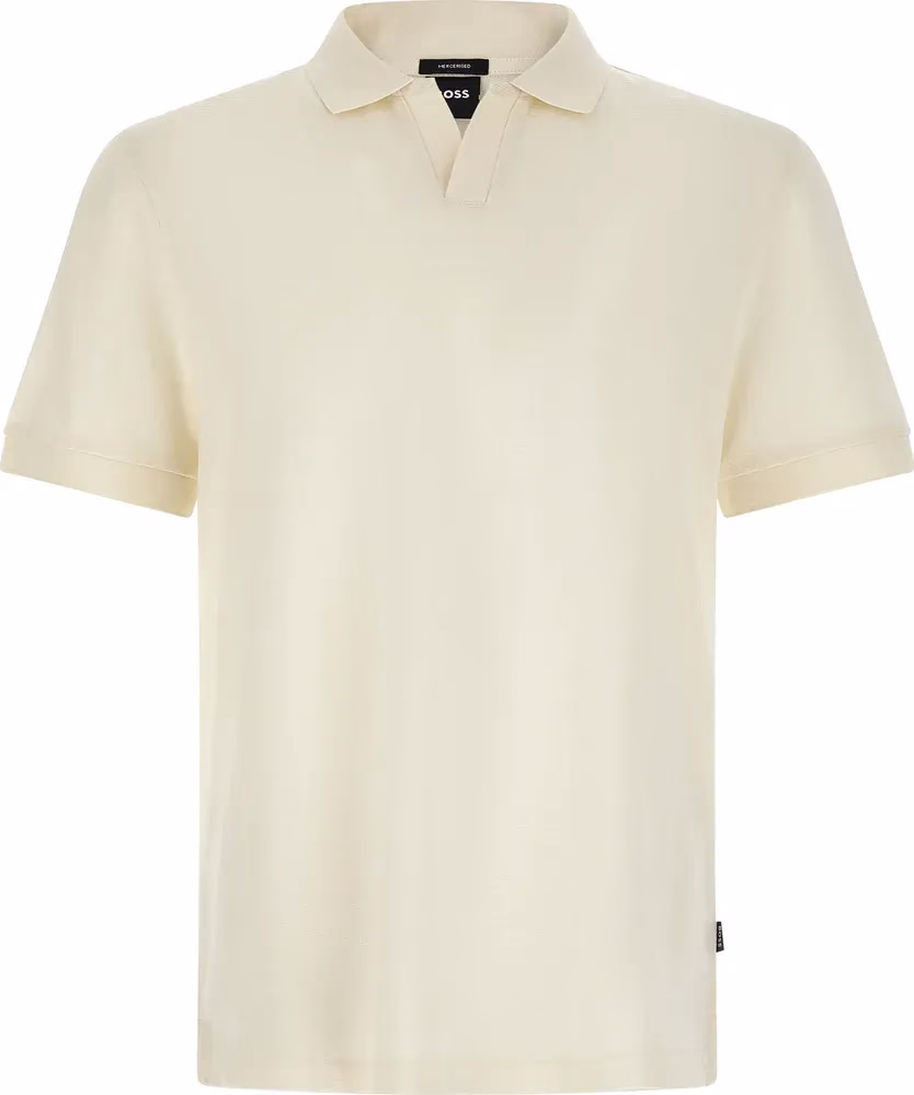 Hugo Boss White Cotton Polo Shirt