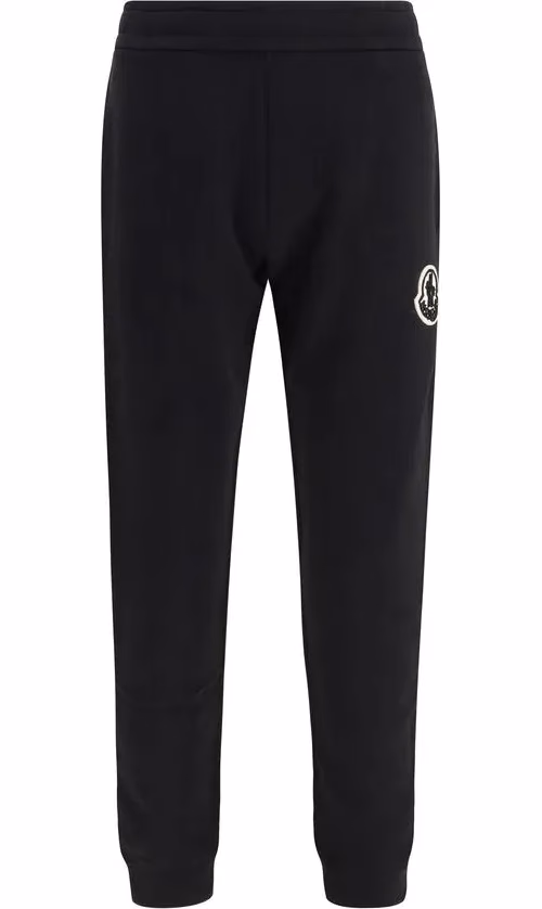 Moncler Black Cotton Athletic Pants