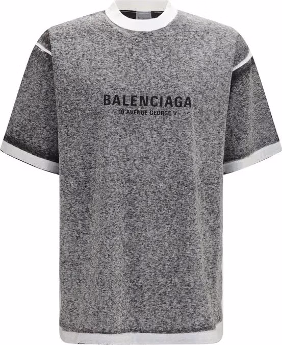 Balenciaga Gray Cotton T-Shirt