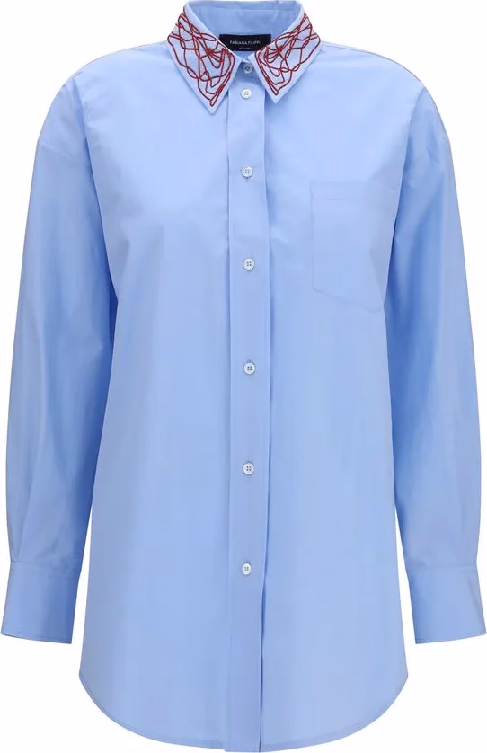 Fabiana Filippi Blue Cotton Dress Shirt