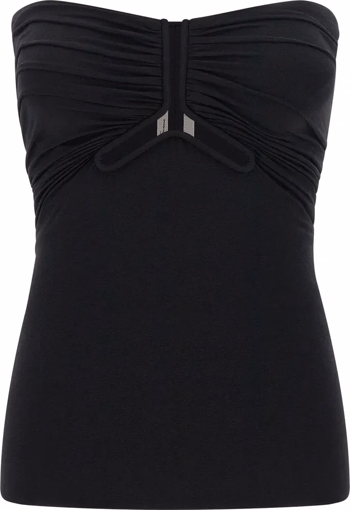 Rick Owens Black Nylon Tank Tops