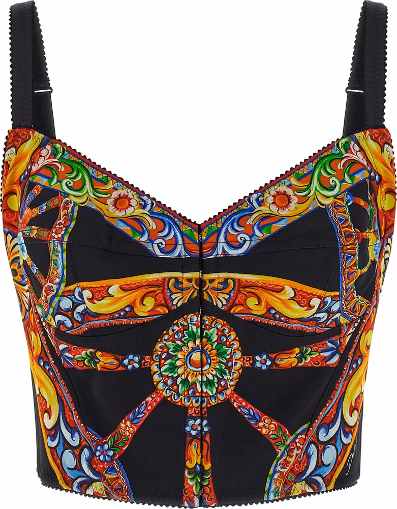 Dolce & Gabbana Multicolor Silk Tank Tops
