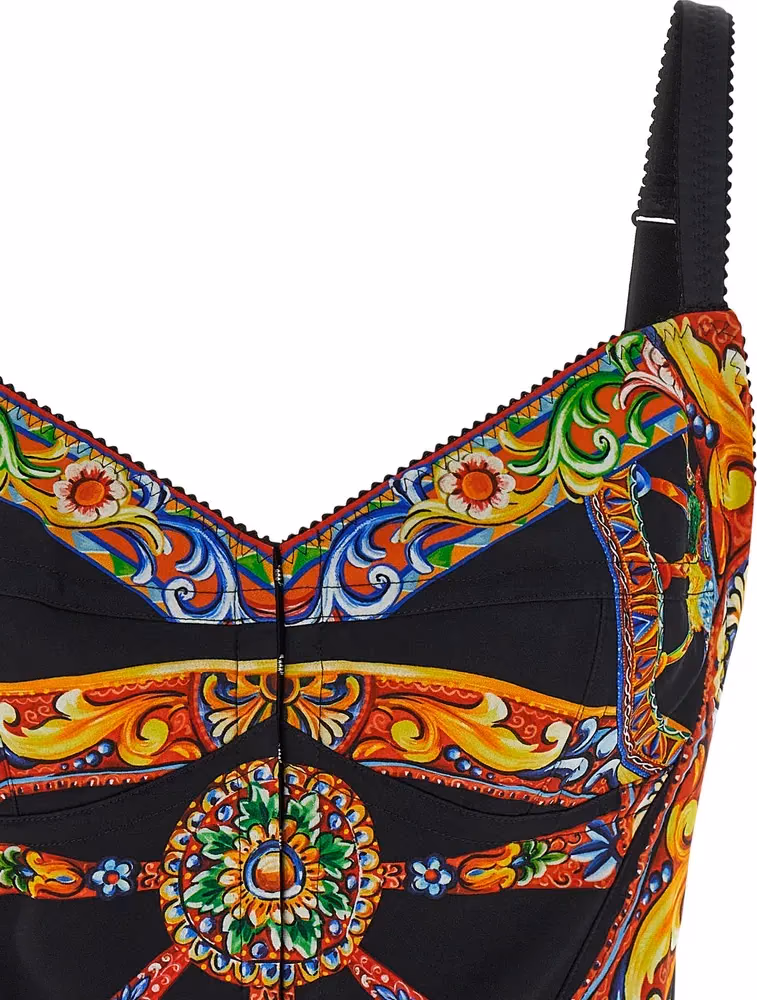 Dolce & Gabbana Multicolor Silk Tank Tops