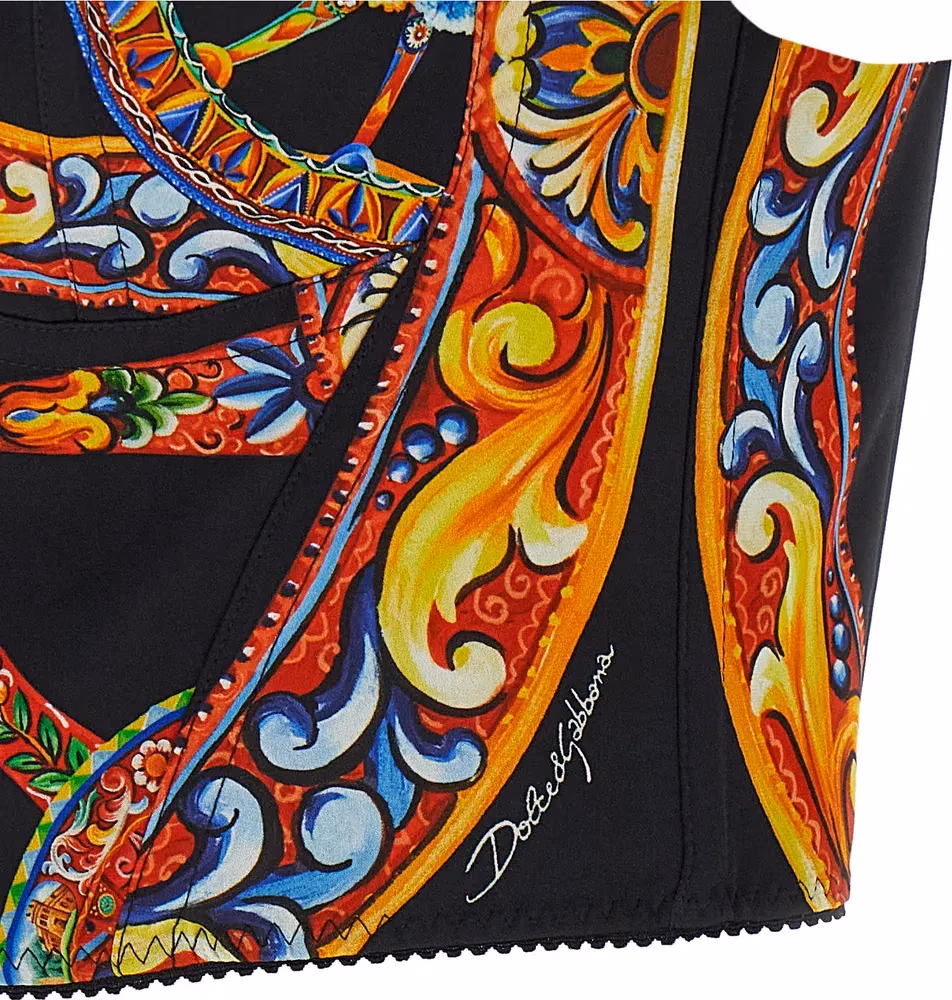 Dolce & Gabbana Multicolor Silk Tank Tops