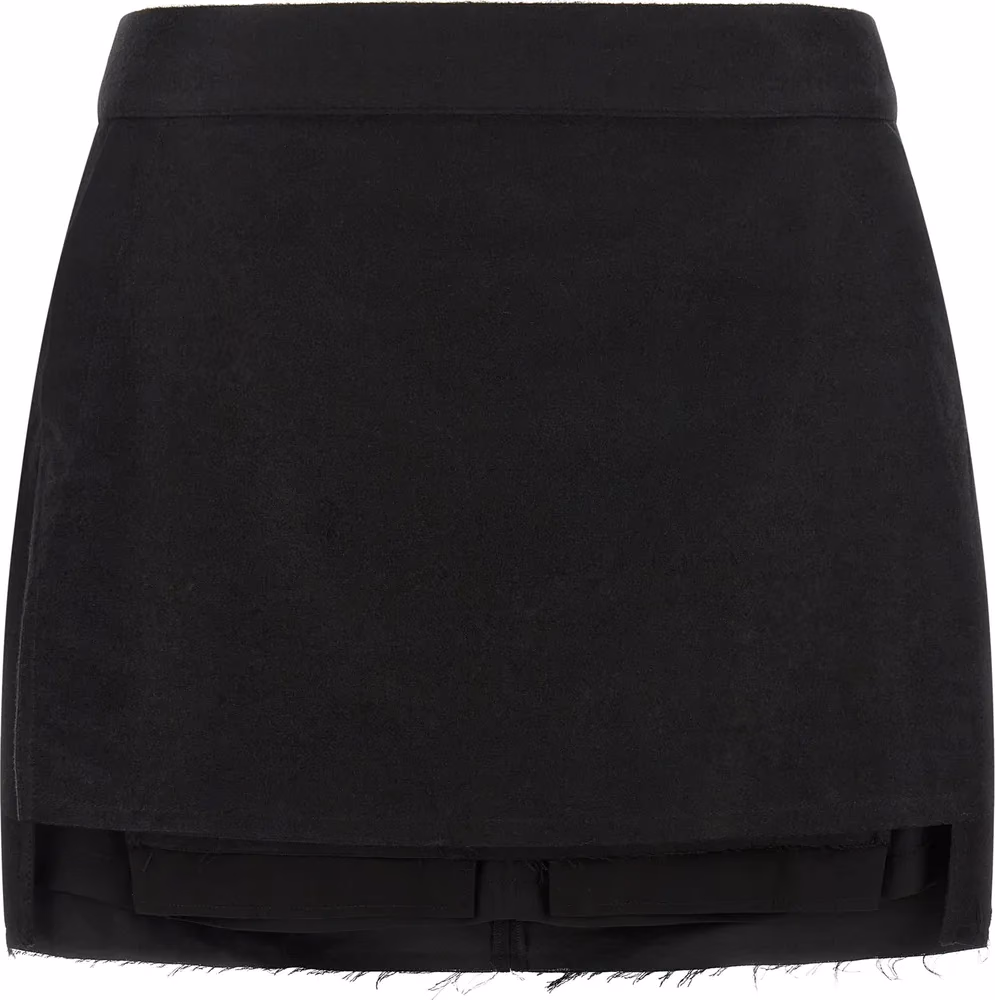 Rick Owens Black Ramie Long Skirt