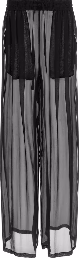 Dolce & Gabbana Black Silk Casual Pants