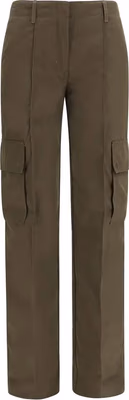 Bicolor Cotton Cargo Pants