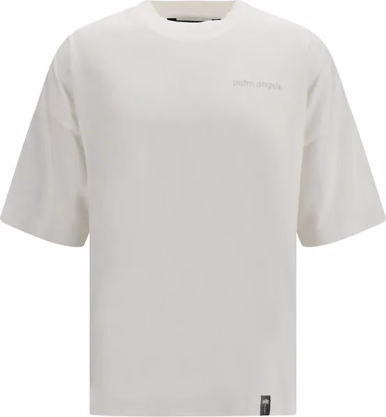 Palm Angels White Cotton T-Shirt