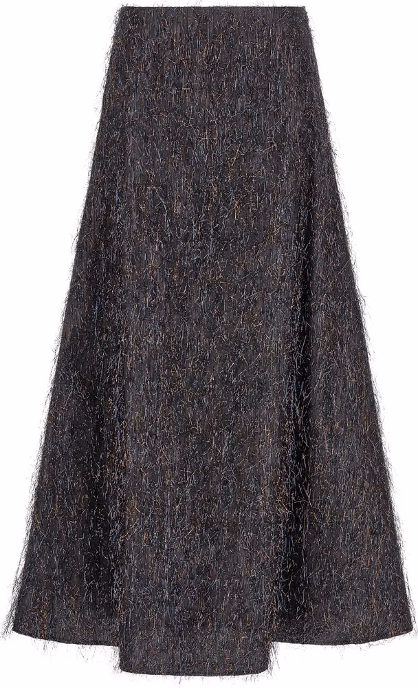 Peserico Blue Viscose Midi Skirt
