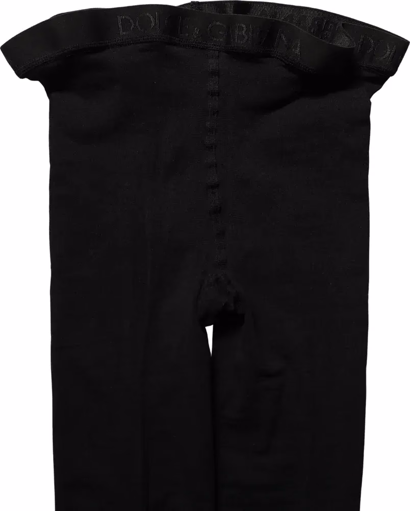 Dolce & Gabbana Black Nylon Tights Stockings Pantyhose Socks