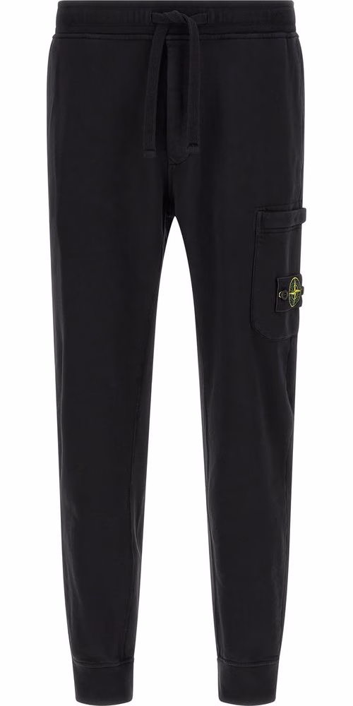 Stone Island Black Cotton Joggers (Workout Pants)