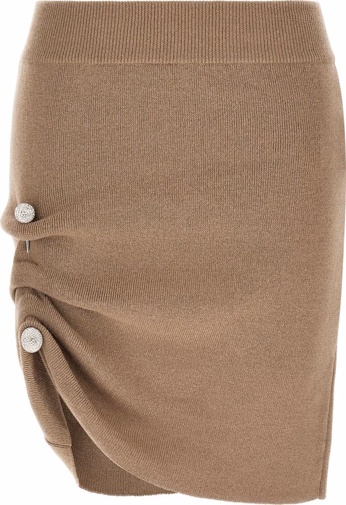 Giuseppe Di Morabito Beige Virgin Wool Long Skirt