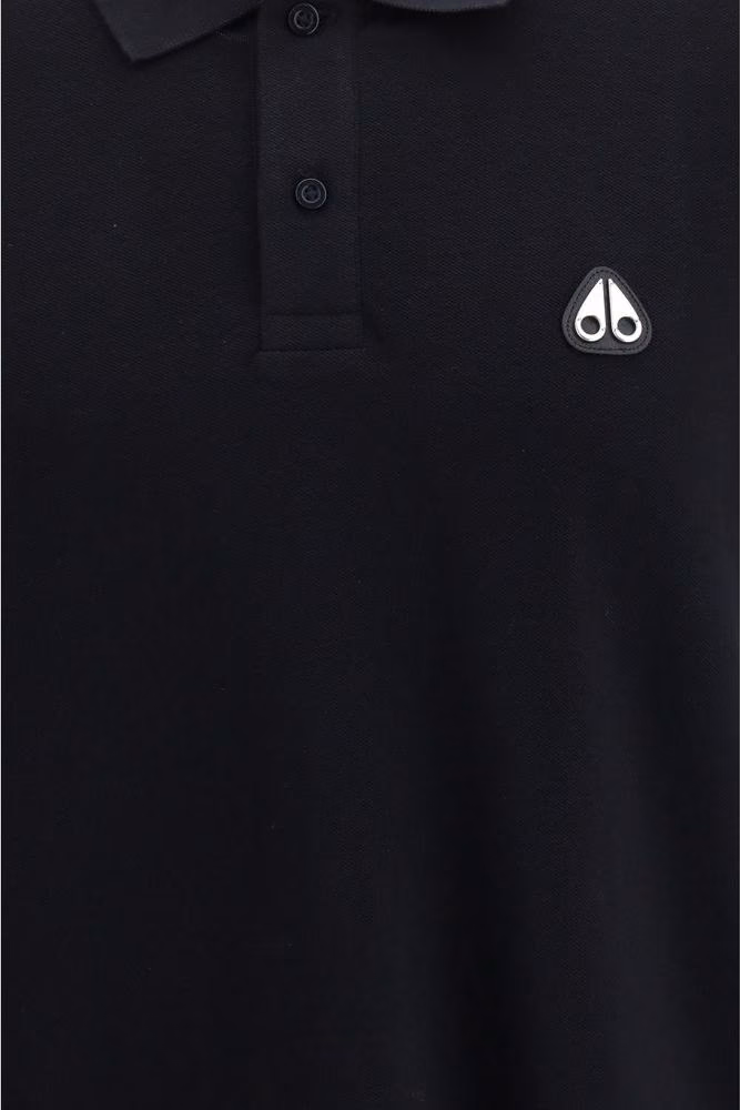 Moose Knuckles Black Cotton Polo Shirt