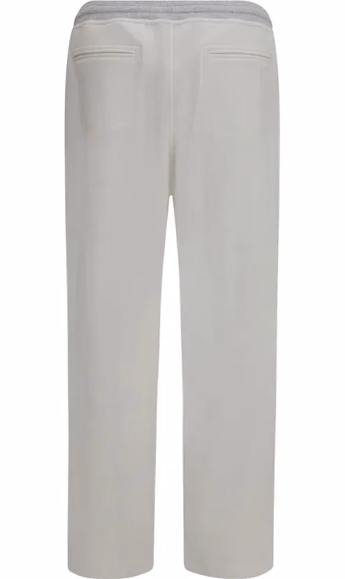 Brunello Cucinelli White Cotton Casual Pants