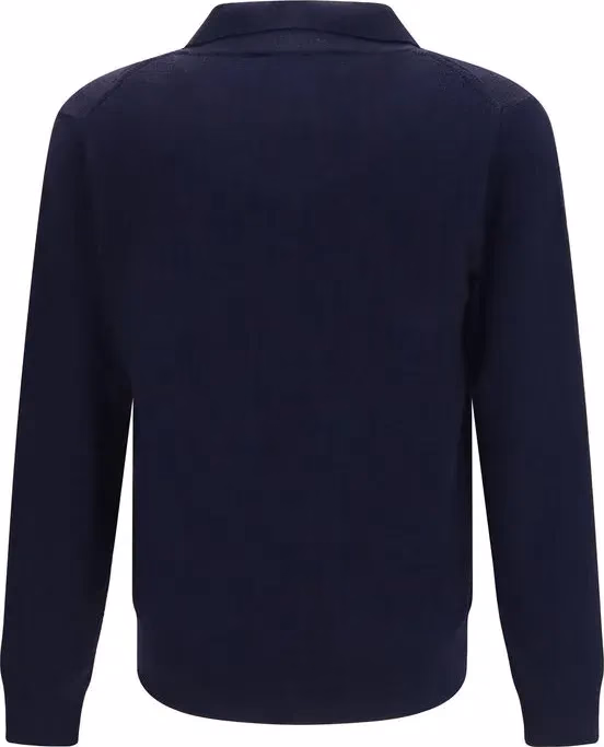 Brooksfield Blue Wool Oves Aries Sweatshirt