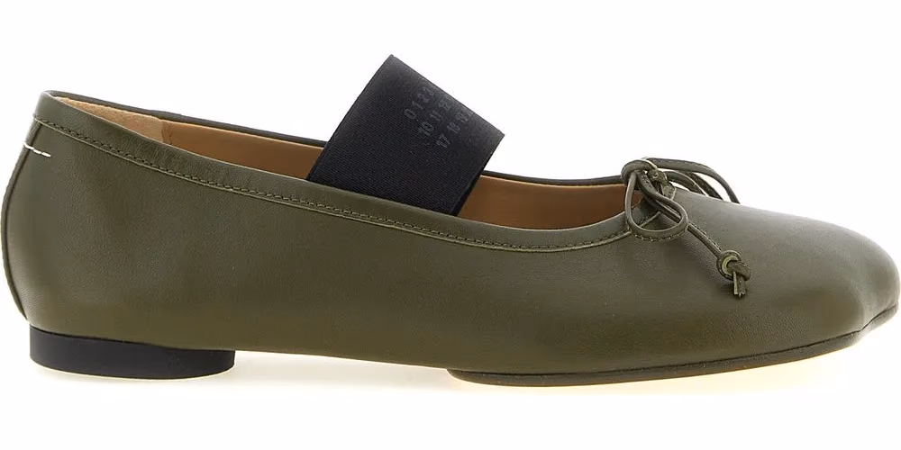 MM6 Maison Margiela Bicolor Lambskin Ballet Flats