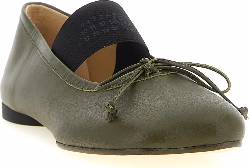 MM6 Maison Margiela Bicolor Lambskin Ballet Flats