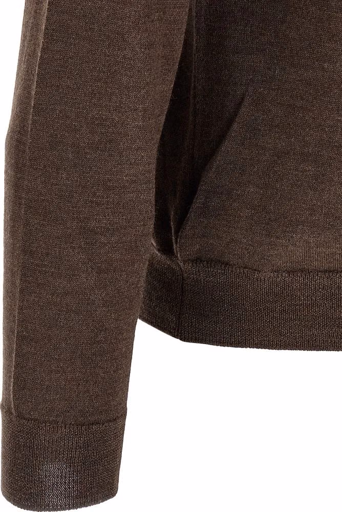 ZANONE Brown Virgin Wool Cardigan