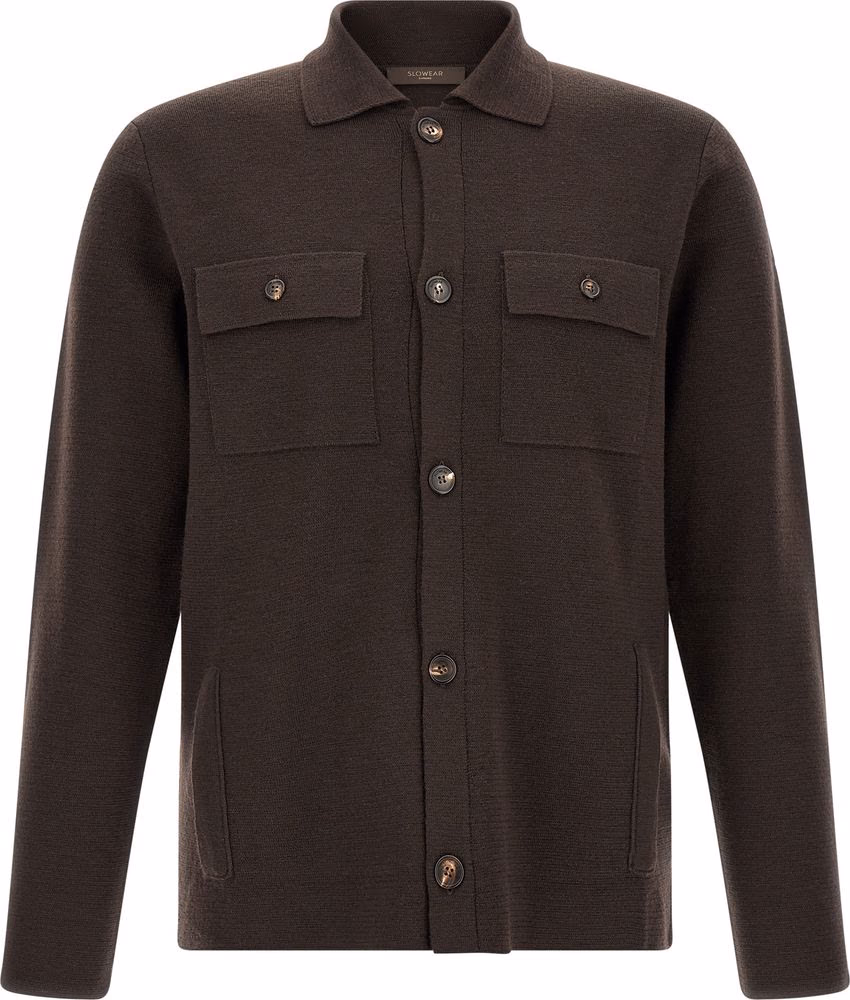 ZANONE Brown Virgin Wool Cardigan