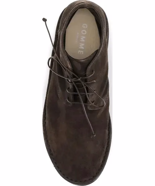 Marsell Brown Suede Leather Lace-Up Boots