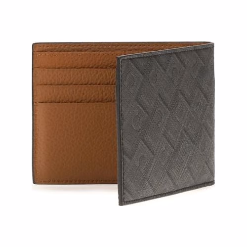 Ferragamo Gray Calf Leather Bos Taurus Wallet