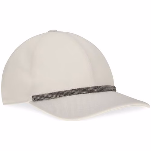 Brunello Cucinelli White Cotton Cap (Baseball Hat)