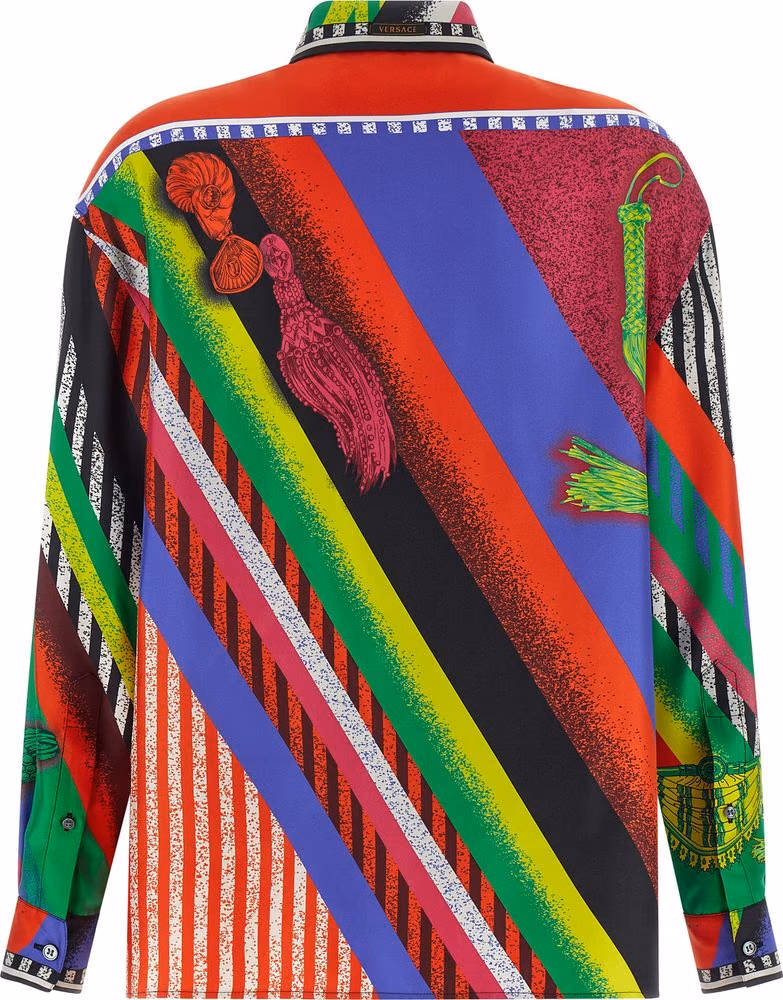 Versace Multicolor Silk Blouse