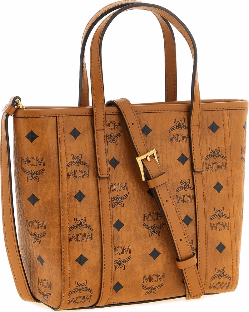 MCM Brown Polyethylene Tote Bag