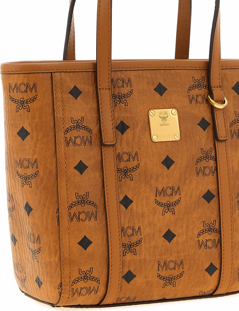 MCM Brown Polyethylene Tote Bag