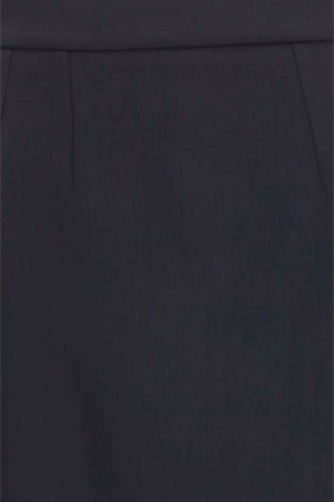Dolce & Gabbana Black Wool Oves Aries Long Skirt