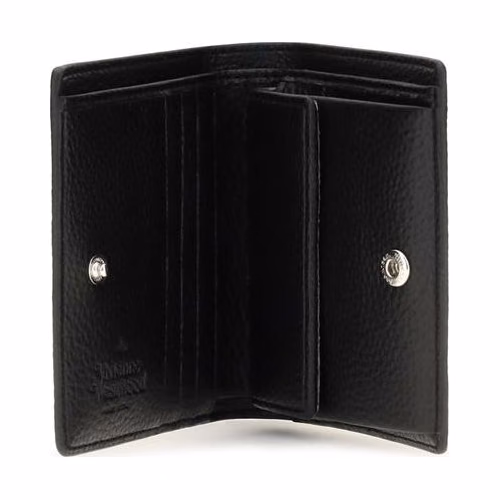 Vivienne Westwood Black Calf Leather Bos Taurus Wallet