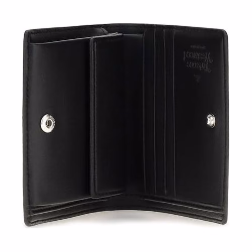 Vivienne Westwood Black Calf Leather Bos Taurus Wallet