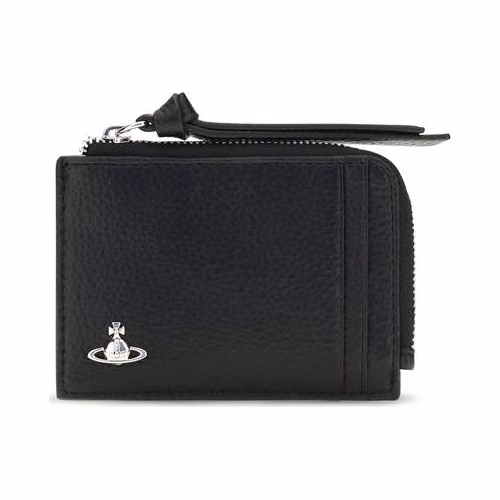 Vivienne Westwood Black Calf Leather Bos Taurus Wallet