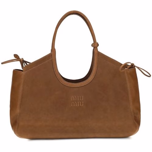 Miu Miu Brown Lamb Ovis Aries Aries Shoulder Bag