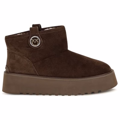 Brown Calf Leather Bos Taurus Flat Boots