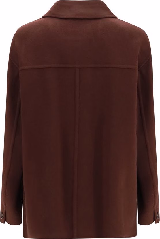 'S Max Mara Bordeaux Wool Oves Aries Coat