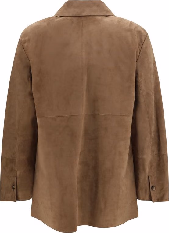 'S Max Mara Brown Lamb Ovis Aries Aries Leather Jacket