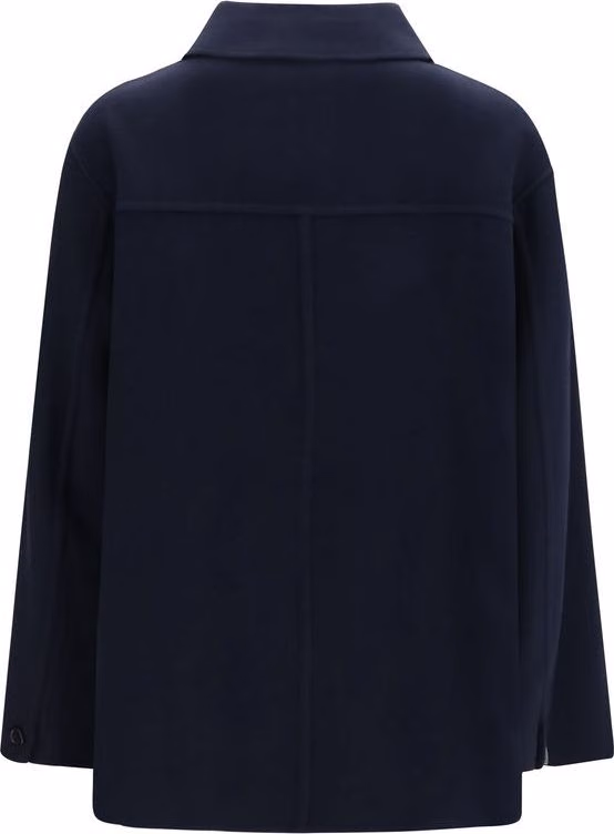 'S Max Mara Blue Wool Oves Aries Coat