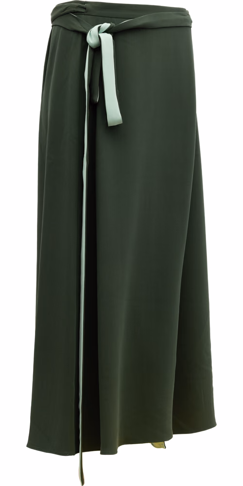 Valentino Garavani Women Silk Skirt in Dark Green