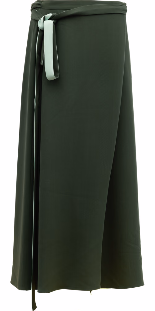 Valentino Garavani Women Silk Skirt in Dark Green