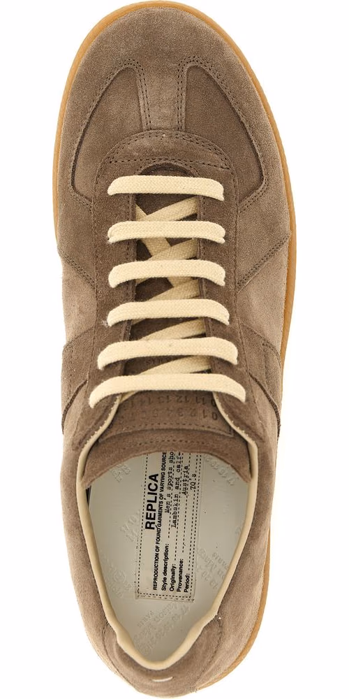 Maison Margiela Beige Calfskin Low Top Sneakers