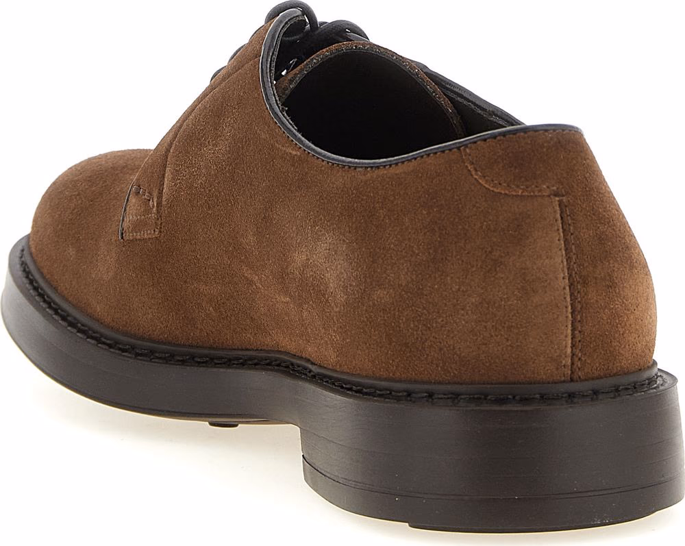 Doucal's Brown Lamb Leather Oxfords And Derbies