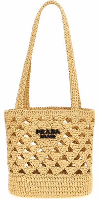 Beige Viscose Handbag