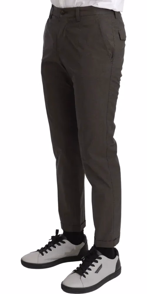 Dolce & Gabbana Brown Casual Mens Trouser 100% Cotton Pants