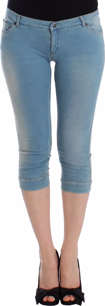 Ermanno Scervino Blue Capri Pants Cropped Jeans