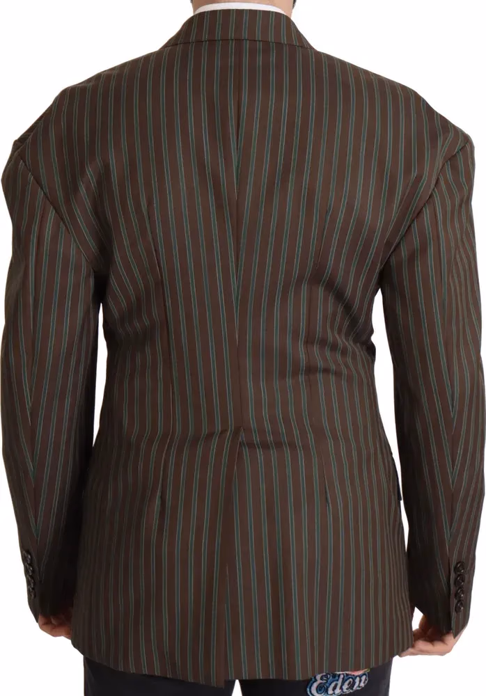 Dolce & Gabbana Multicolor Stripes Double Breasted Blazer