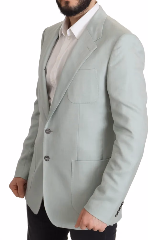Dolce & Gabbana Green Cashmere Jacket Blazer Jacket